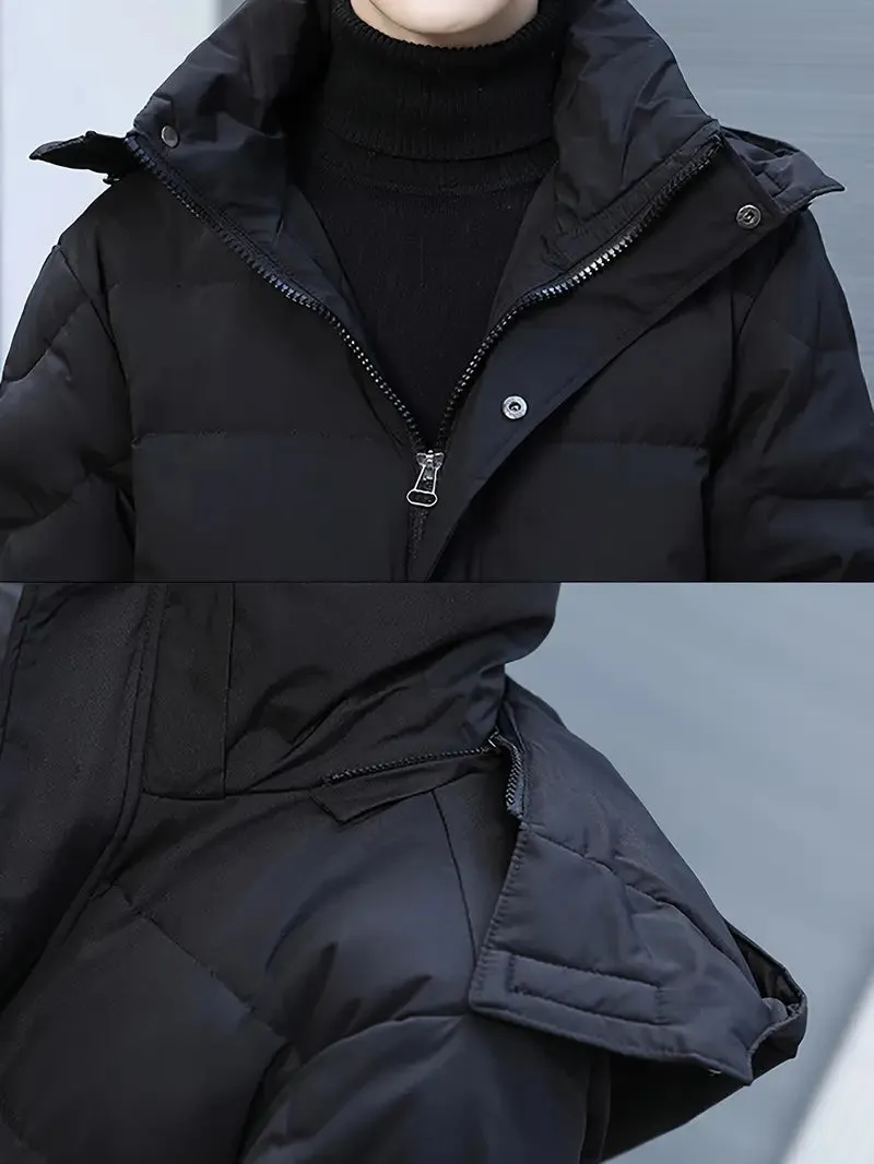 Men's Long Quilted Winter Jacket