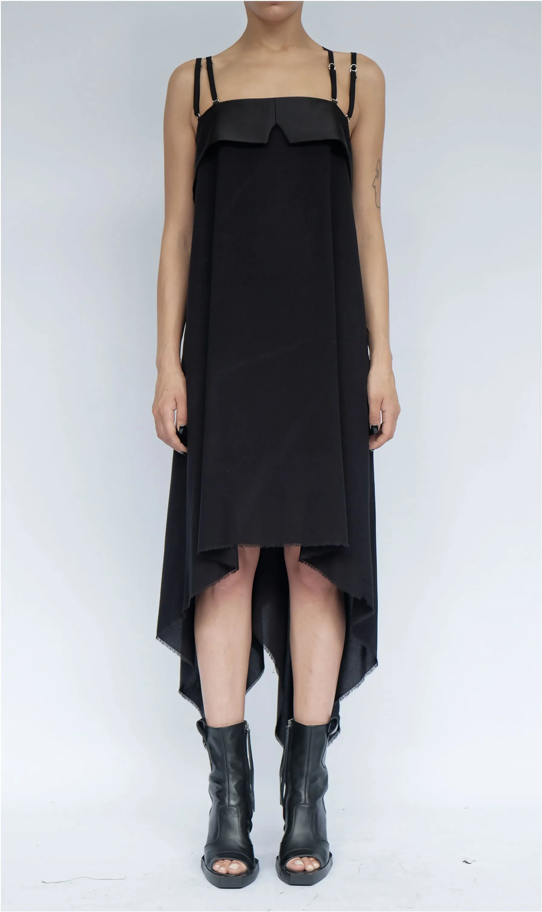 Midi Dress with Satin Straps