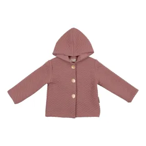 Mon Tresor Quilted Mauve Hooded Jacket