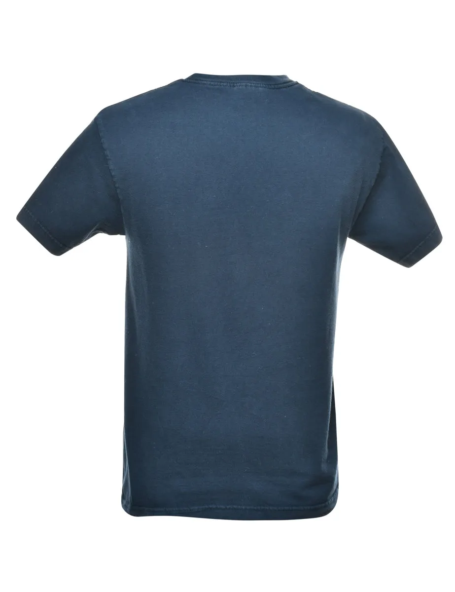 Mustang Navy Printed T-shirt - M
