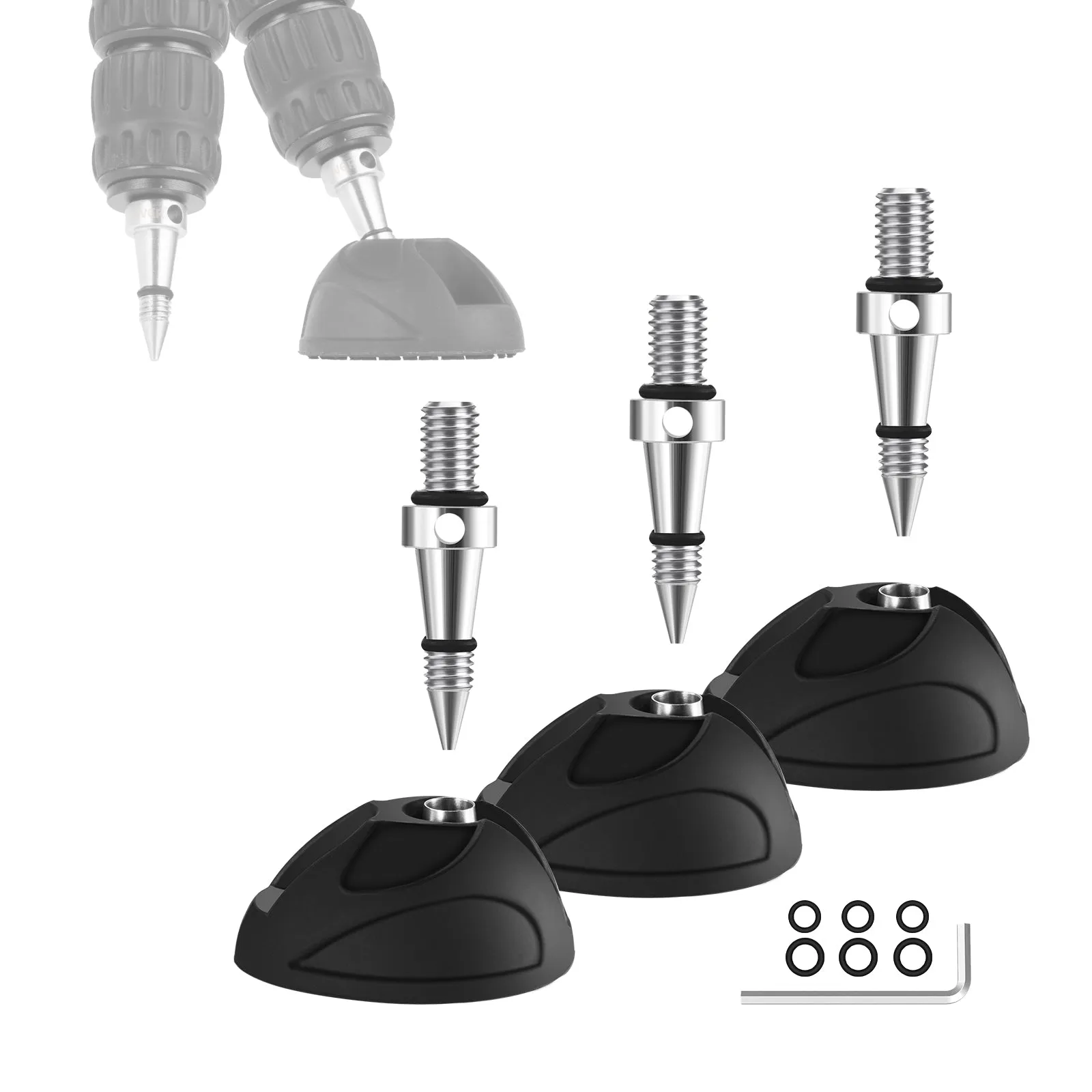NEEWER Universal Tripod Feet Pad with Detachable Tripod Spikes