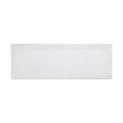 New - 24"x72" Splendor Cotton Tufted Reversible Bath Rug White