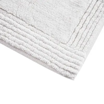 New - 24"x72" Splendor Cotton Tufted Reversible Bath Rug White