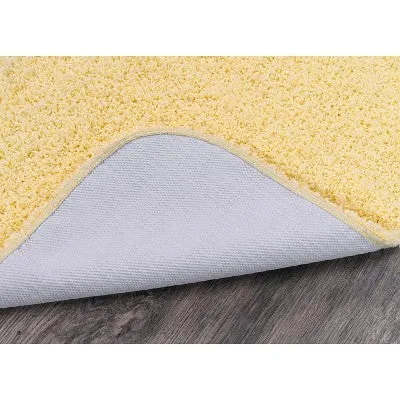 New - 3pc Shaggy Nylon Washable Bathroom Rug Set Yellow - Garland Rug