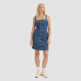 New - Levi's Women's Drea Dress - Medium Wash XL