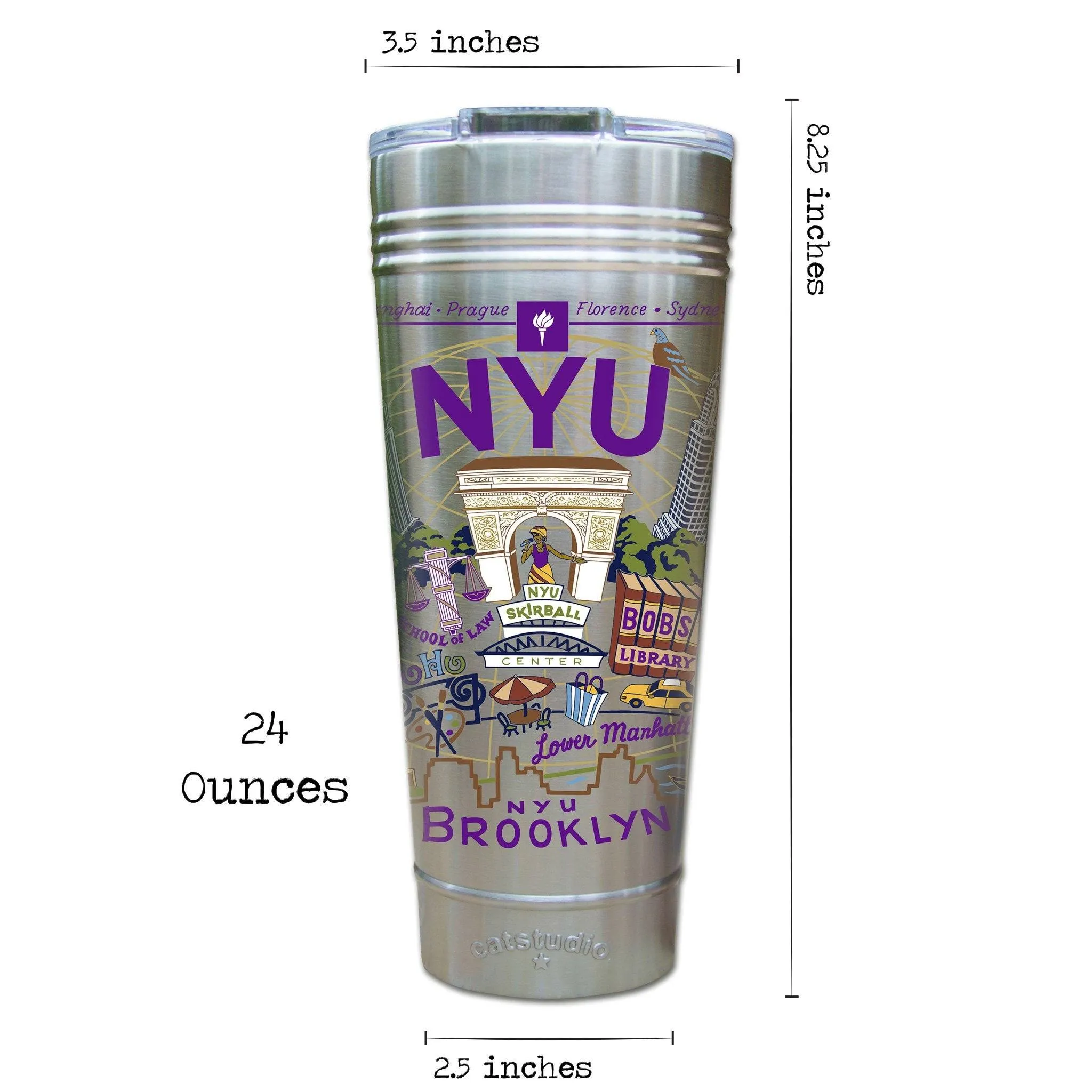 New York University (NYU) Collegiate Thermal Tumbler