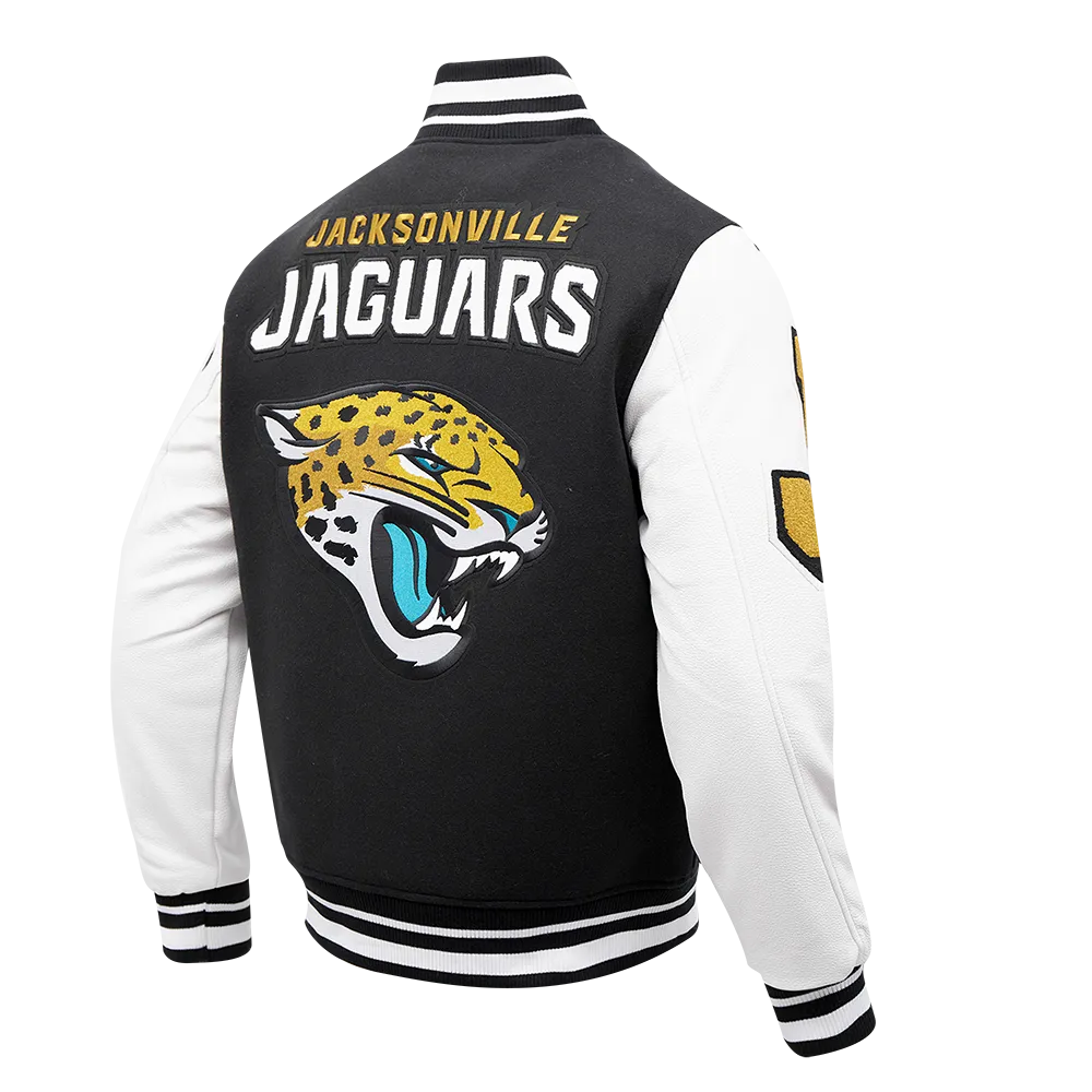 NFL JACKSONVILLE JAGUARS MASHUP  RIB WOOL VARSITY JACKET | NFL WOOL JACKET