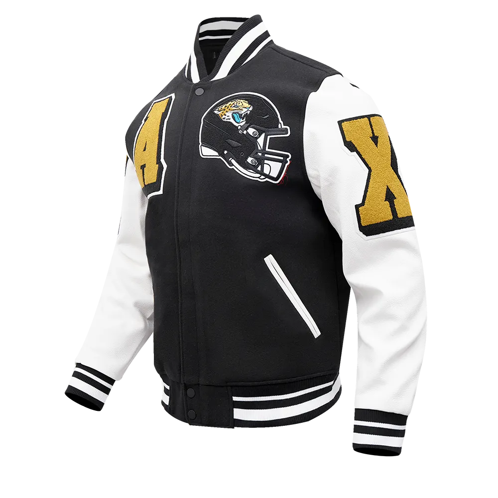 NFL JACKSONVILLE JAGUARS MASHUP  RIB WOOL VARSITY JACKET | NFL WOOL JACKET