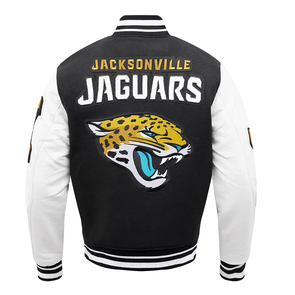 NFL JACKSONVILLE JAGUARS MASHUP  RIB WOOL VARSITY JACKET | NFL WOOL JACKET