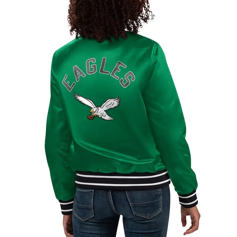 NFL Philadelphia Eagles Satin Jacket Jacket for Men and Women