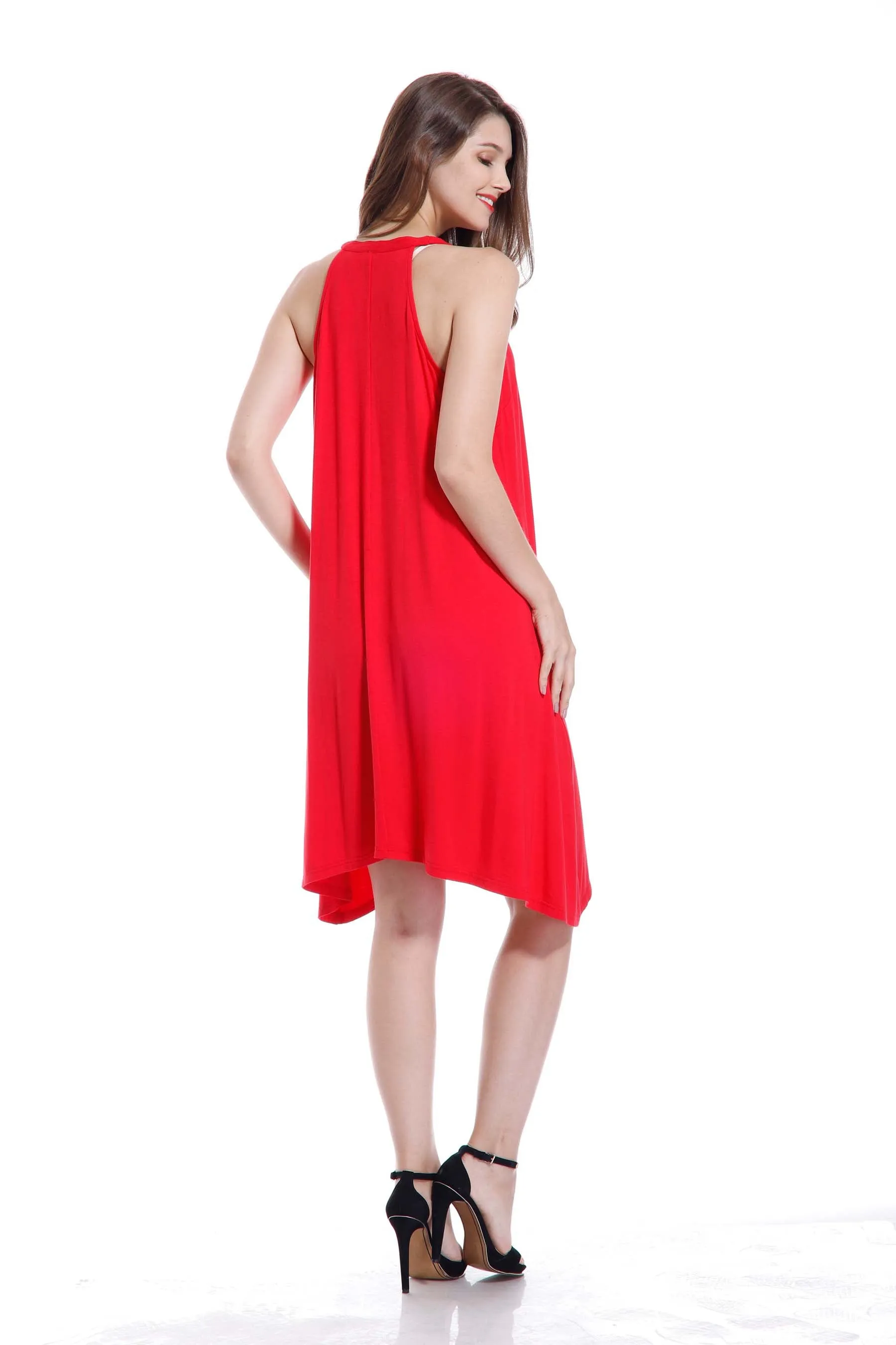 Orange by Fashion Village (Bamboo) V-neck Dress B8777