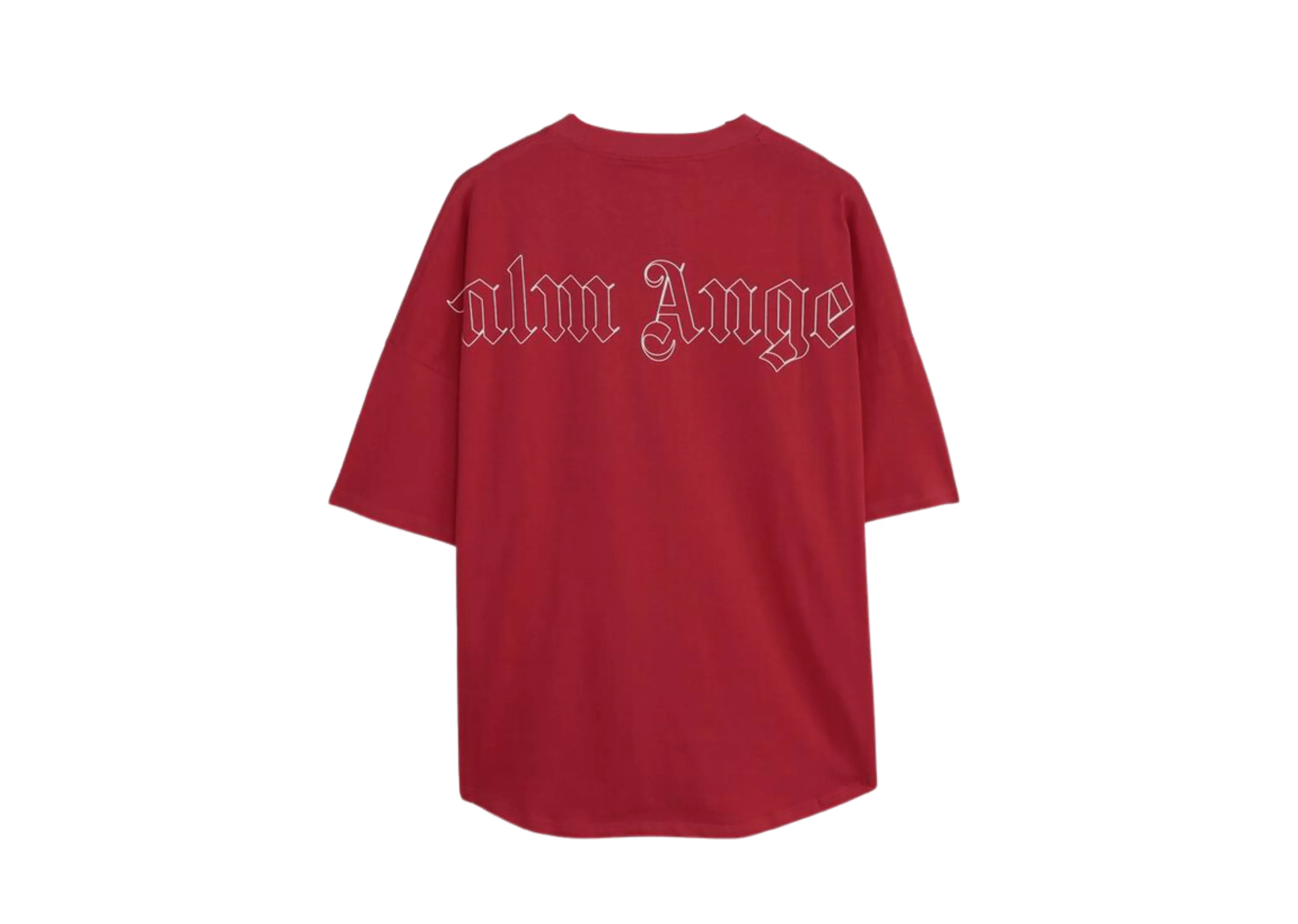 Palm Angels - Printed Logo Oversized Red T-Shirt