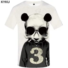 Panda T-shirts Men Skull T shirts Funny Animal Tshirt Anime Retro Tshirts Print Cosplay T-shirt 3d Mens Clothing Casual Unisex