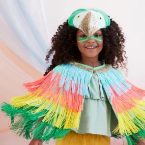 Parrot Fringed Cape Dress Up
