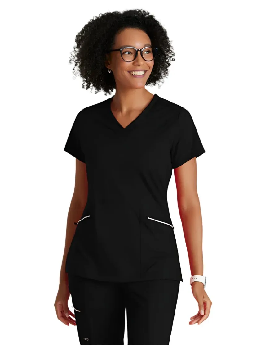 Performance Knit by Barco Victory Knit 2-Pocket V-Neck Scrub Top