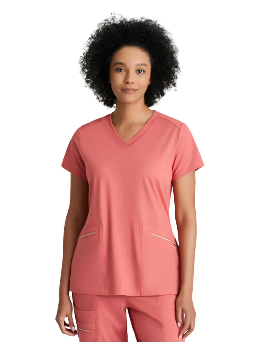 Performance Knit by Barco Victory Knit 2-Pocket V-Neck Scrub Top