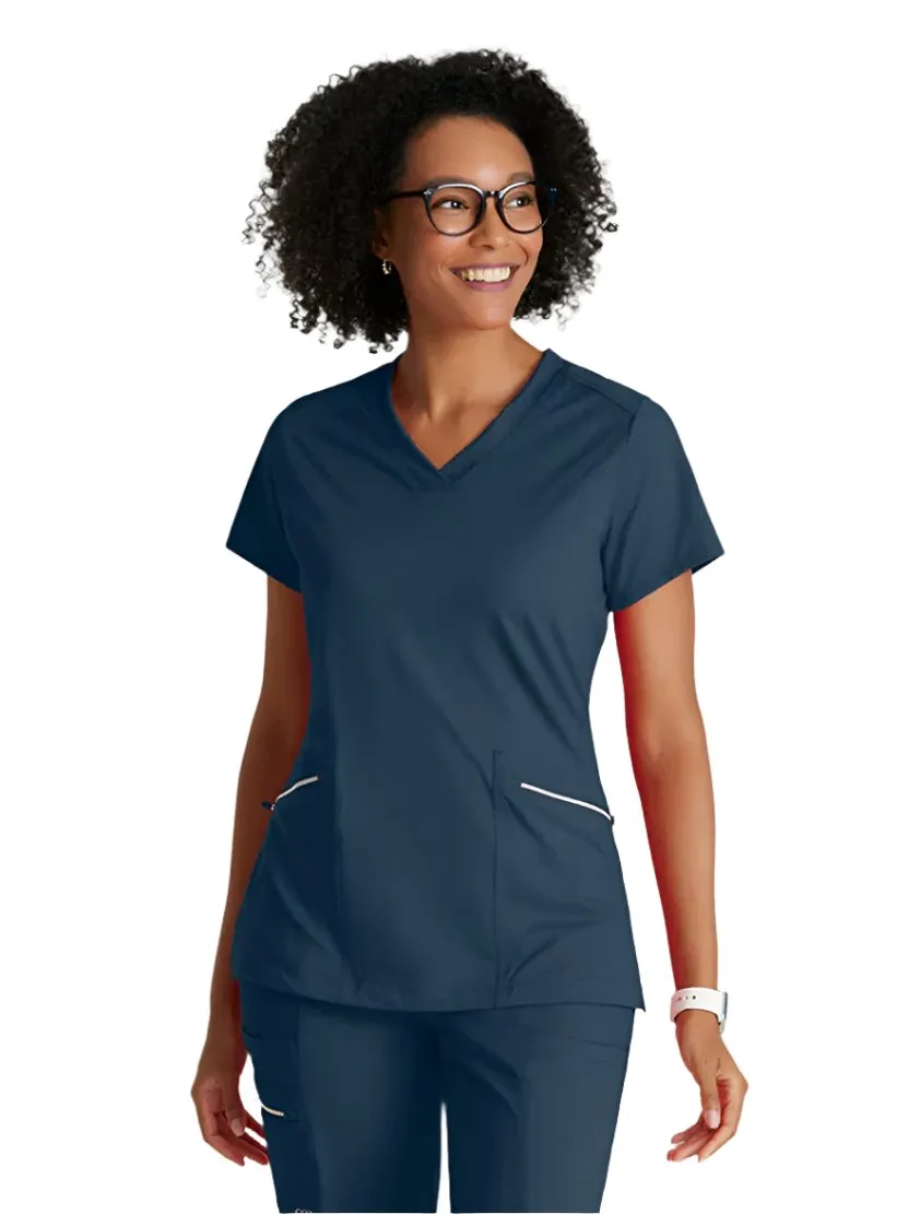 Performance Knit by Barco Victory Knit 2-Pocket V-Neck Scrub Top