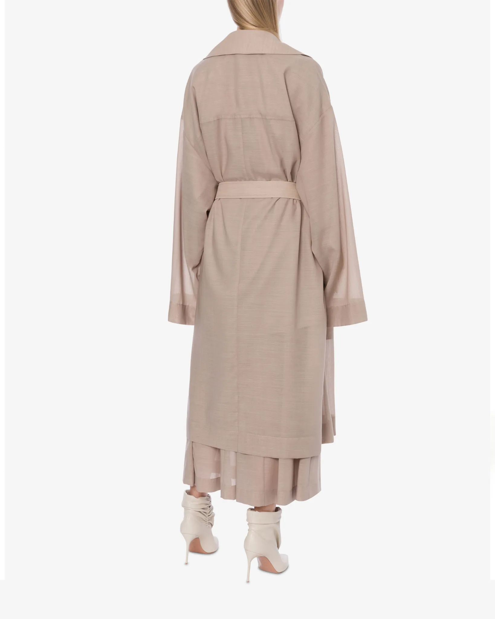 PHILOSOPHY LONG TRENCH LINEN JACKET