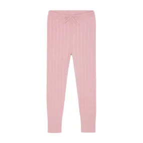 Pink Cable Knit Leggings