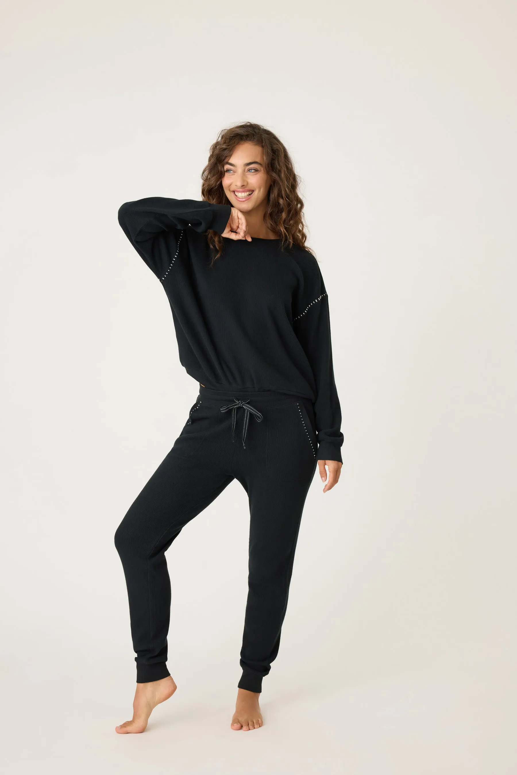 P.J. Salvage Cross Stitch Banded Pant