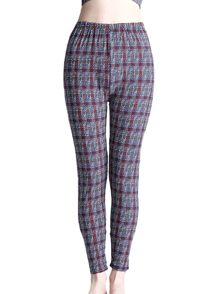 Plaid Leggings Women Pants Push Up Leggings Fashion Fitness Leggins Gym Sporting High Waist Trousers