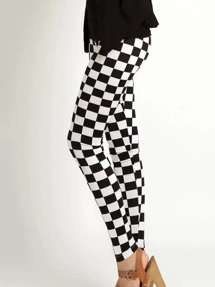 Plaid Leggings Women Pants Push Up Leggings Fashion Fitness Leggins Gym Sporting High Waist Trousers