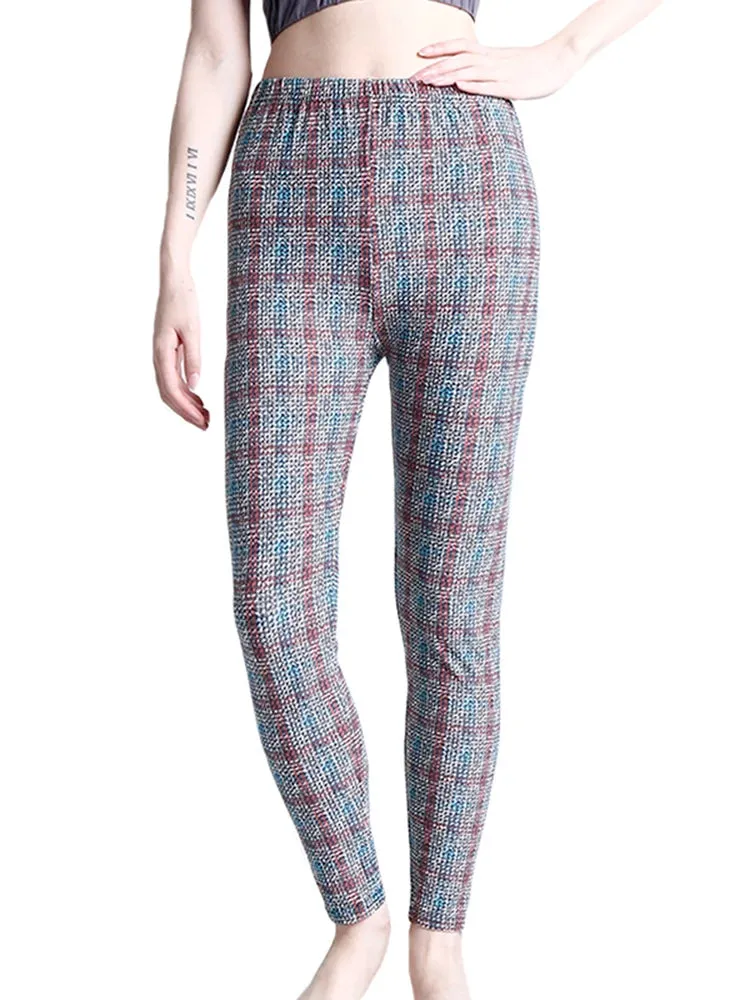 Plaid Leggings Women Pants Push Up Leggings Fashion Fitness Leggins Gym Sporting High Waist Trousers