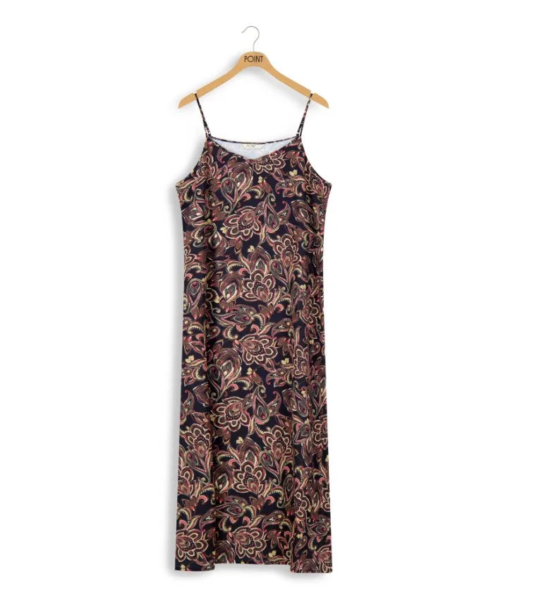 POINT ALINE SATIN SLIP DRESS