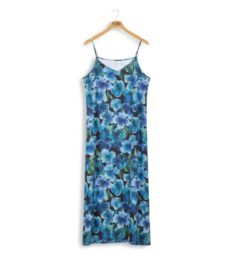 POINT ALINE SATIN SLIP DRESS