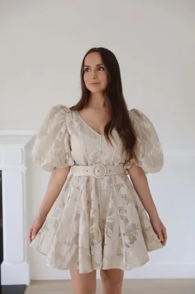 Polina Beige Floral Dress