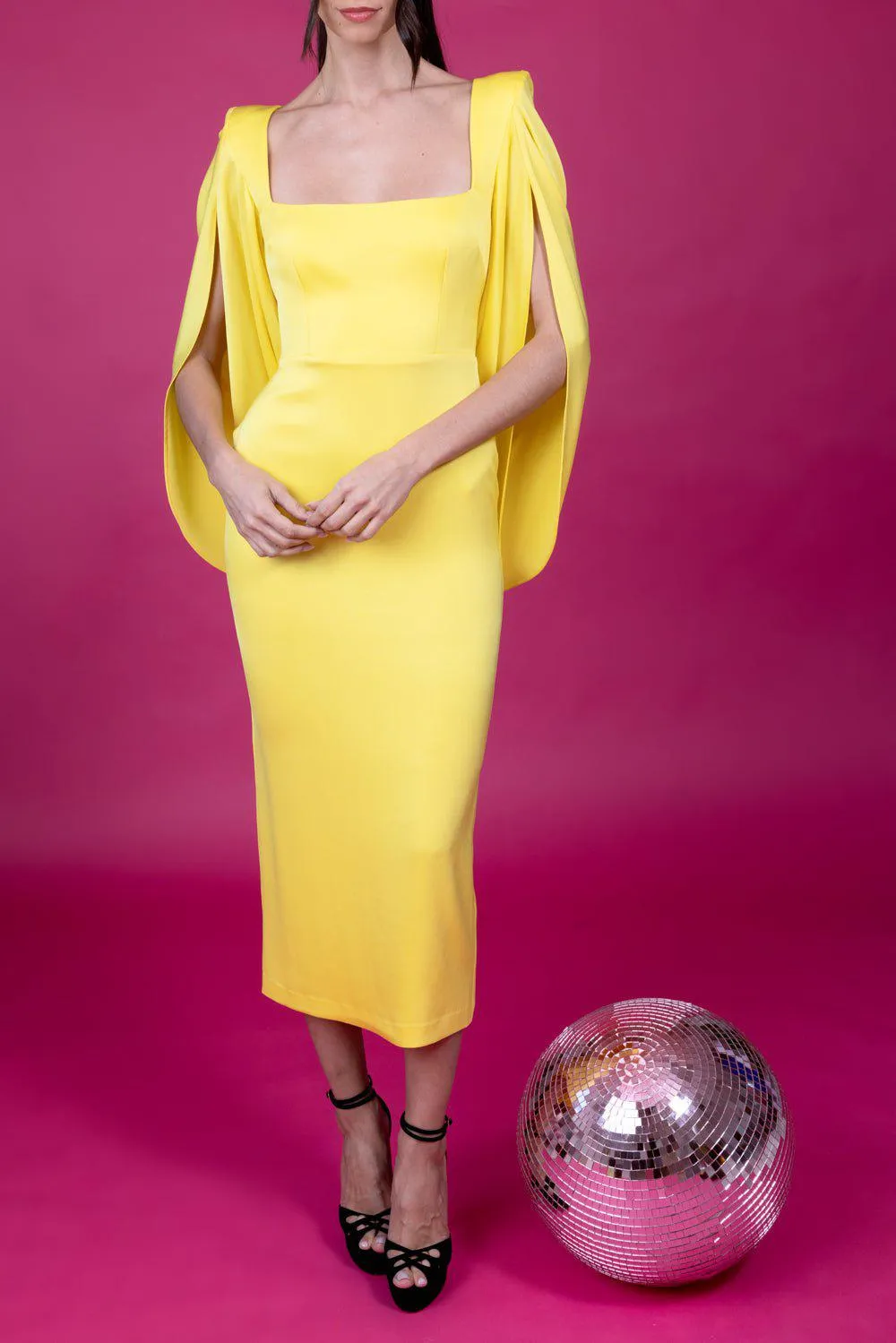 Portrait Cape Dress