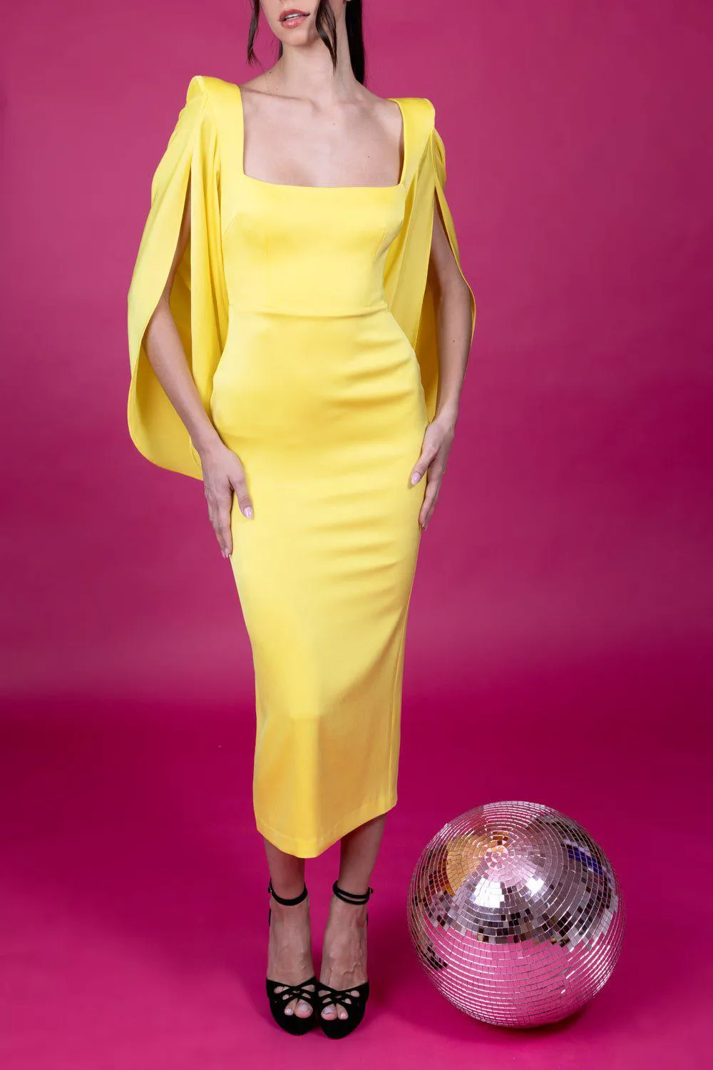 Portrait Cape Dress