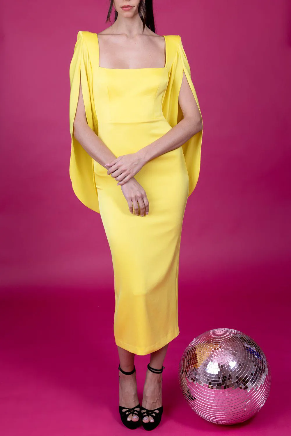 Portrait Cape Dress