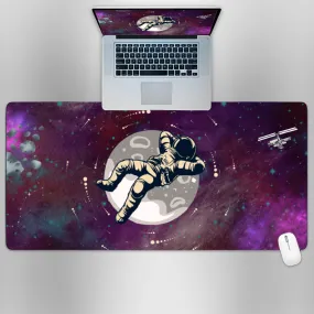 Premium PU Leather Mouse Pads | Non-Slip |Waterproof | Stylish & Durable | Astronaut in Space
