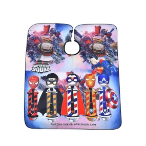 Professional Children Hair Cutting Salon Cape Spiderman