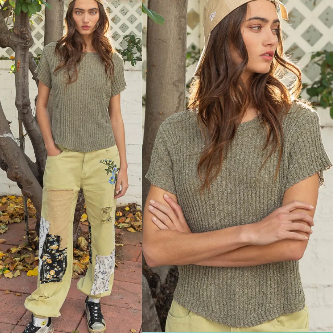 Ribbed Knit Top