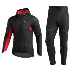 ROCKBROS Winter Cycling Suit Thermal Set Men's Cycling Jacket/Trouser
