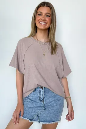 Roll With It Ribbed Knit Relaxed Fit Top - FINAL SALE
