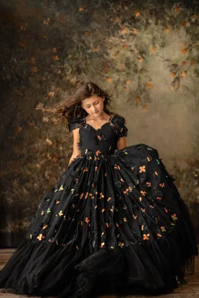 Rts EUC "Midnight Sonnet" -  Floor long Length Dress - ( 6 Year - Petite 12 Year)