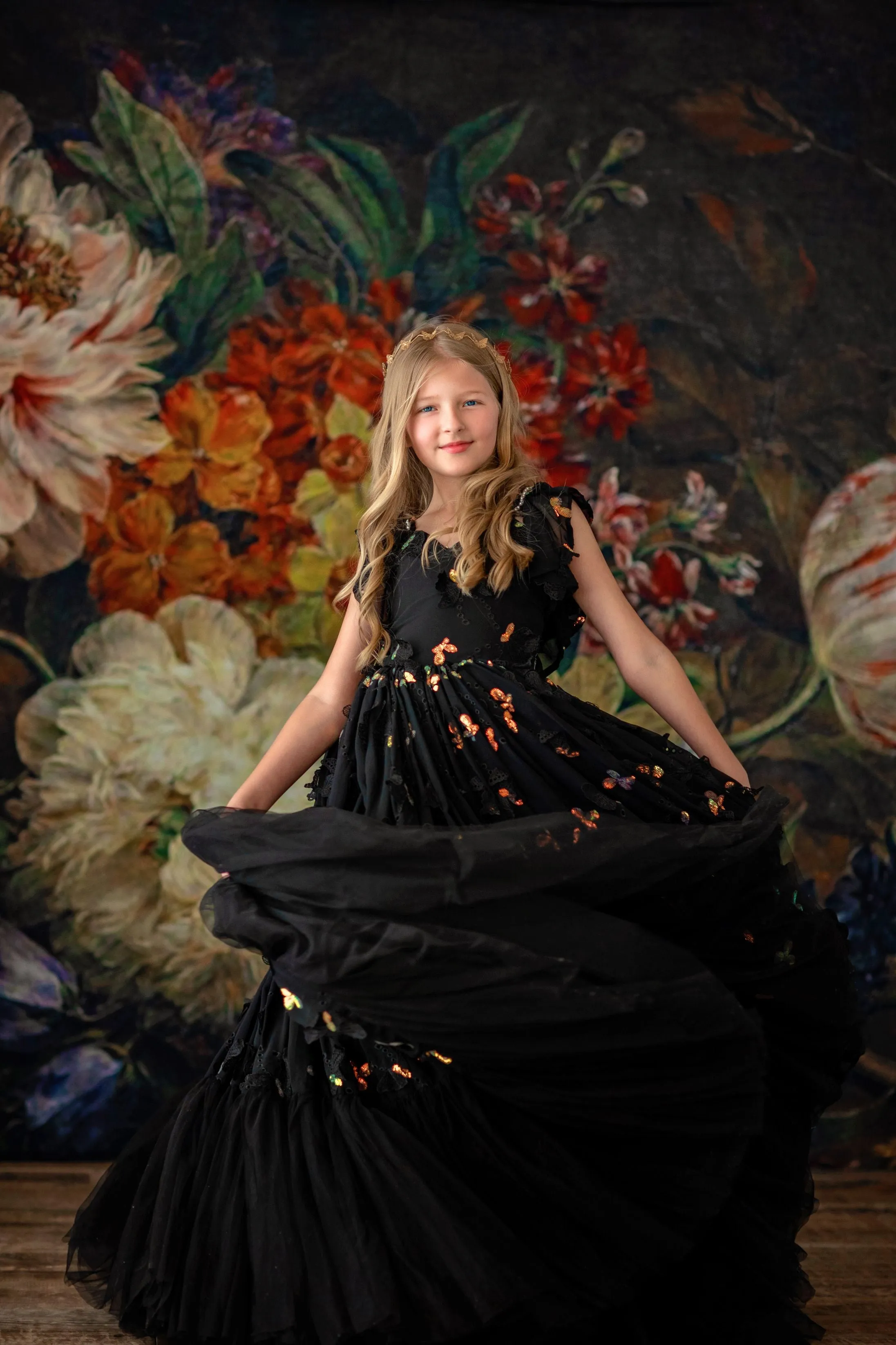 Rts EUC "Midnight Sonnet" -  Floor long Length Dress - ( 6 Year - Petite 12 Year)