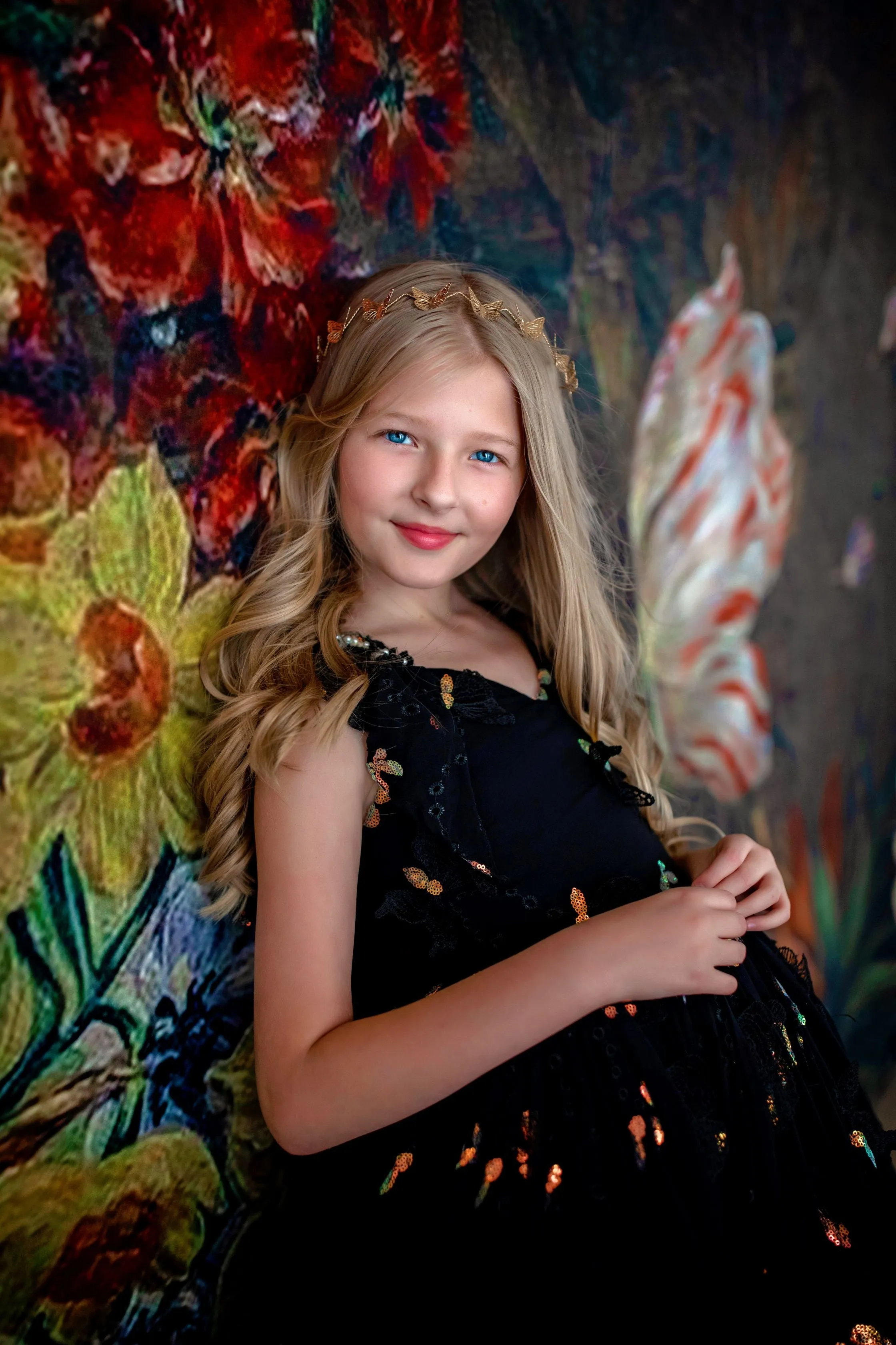 Rts EUC "Midnight Sonnet" -  Floor long Length Dress - ( 6 Year - Petite 12 Year)