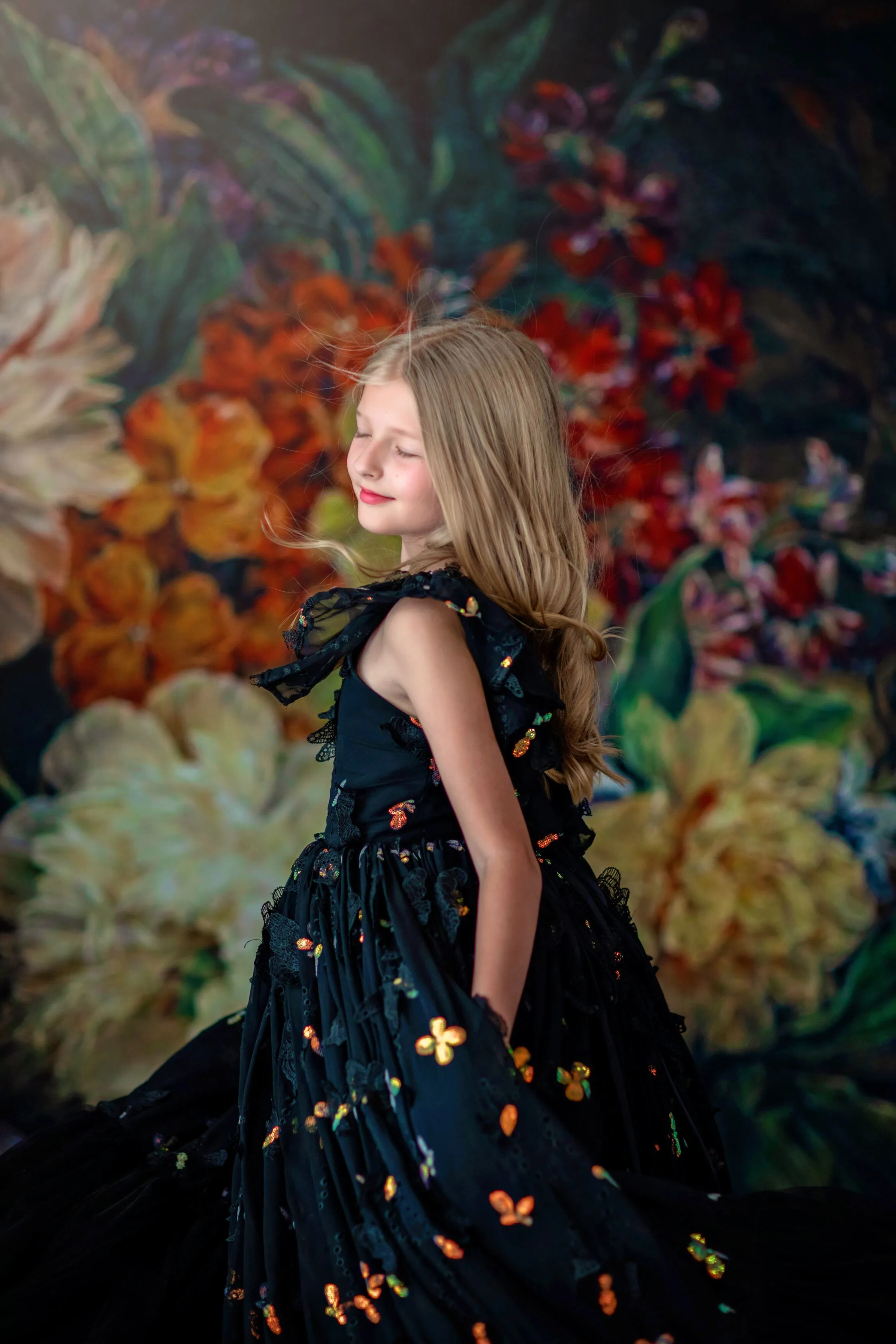 Rts EUC "Midnight Sonnet" -  Floor long Length Dress - ( 6 Year - Petite 12 Year)