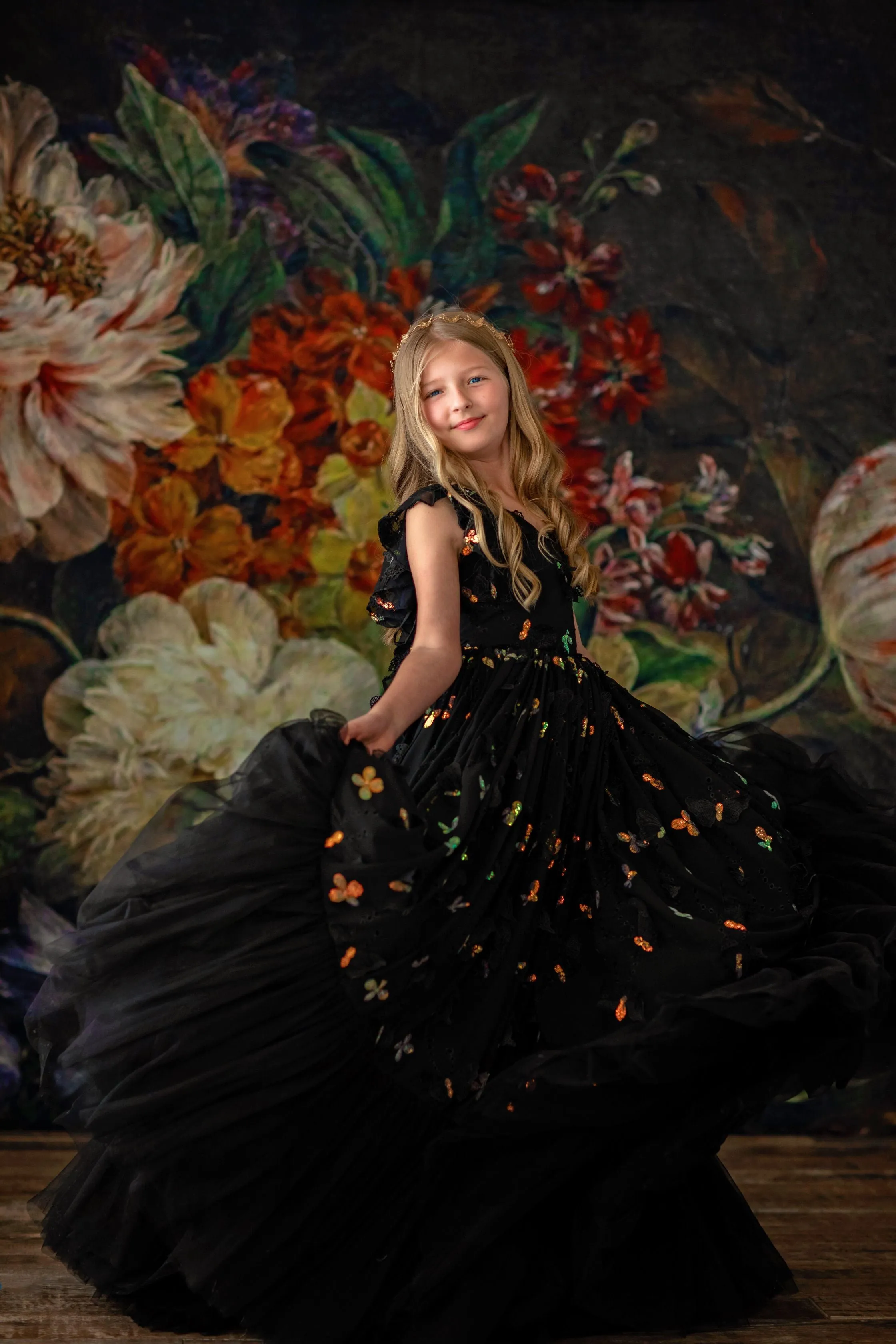 Rts EUC "Midnight Sonnet" -  Floor long Length Dress - ( 6 Year - Petite 12 Year)