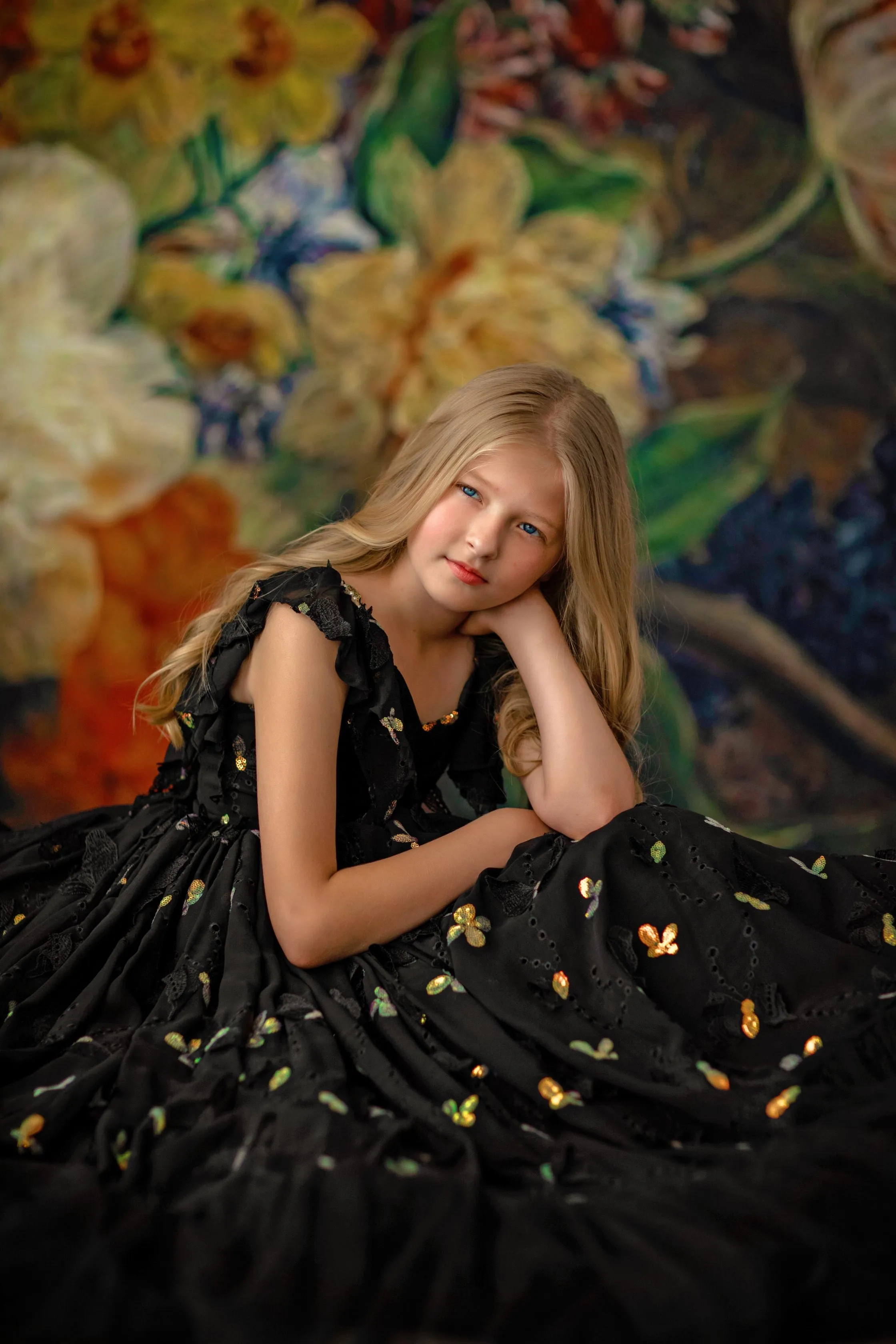 Rts EUC "Midnight Sonnet" -  Floor long Length Dress - ( 6 Year - Petite 12 Year)