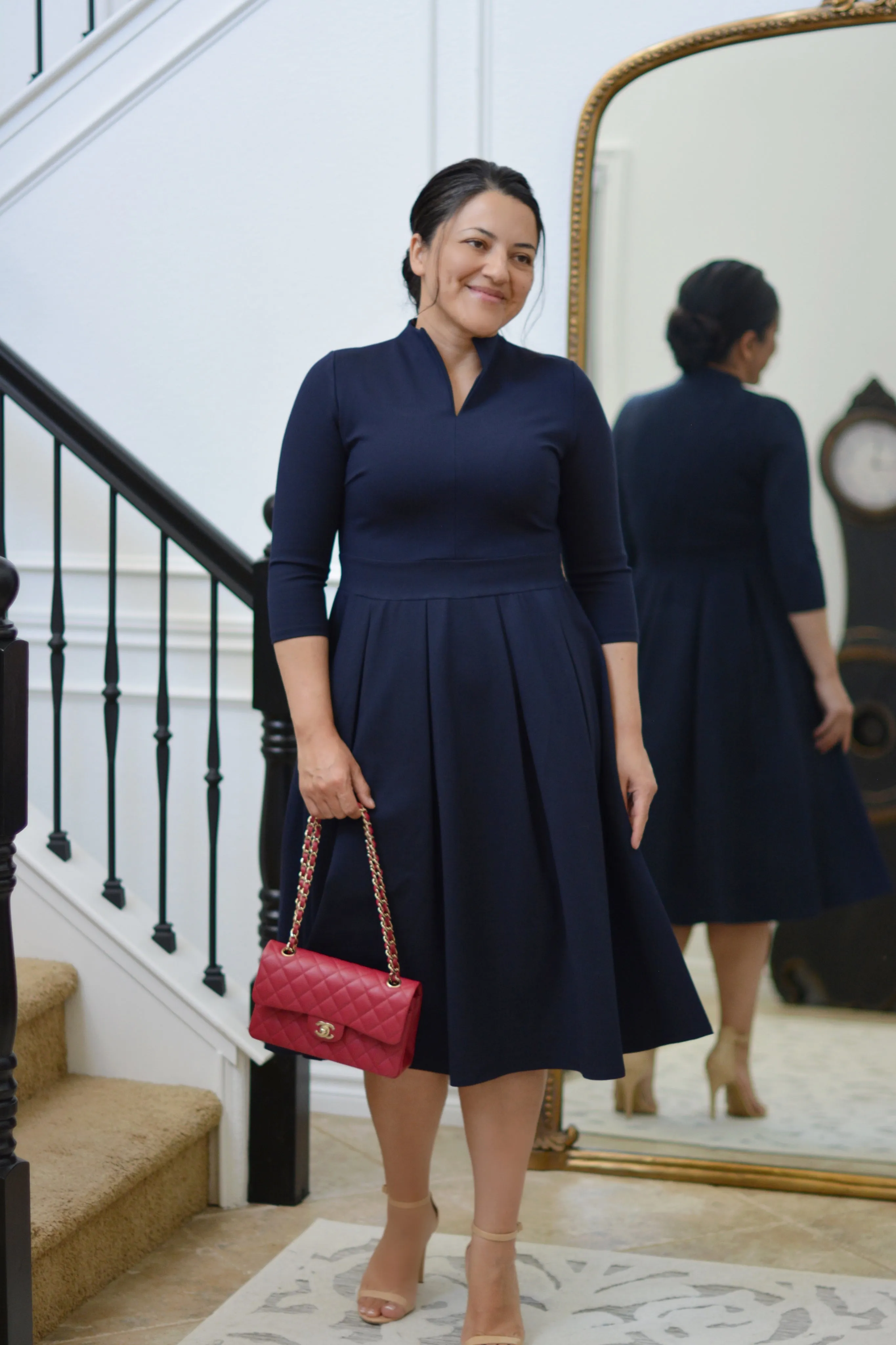 Santorini Navy Blue Dress