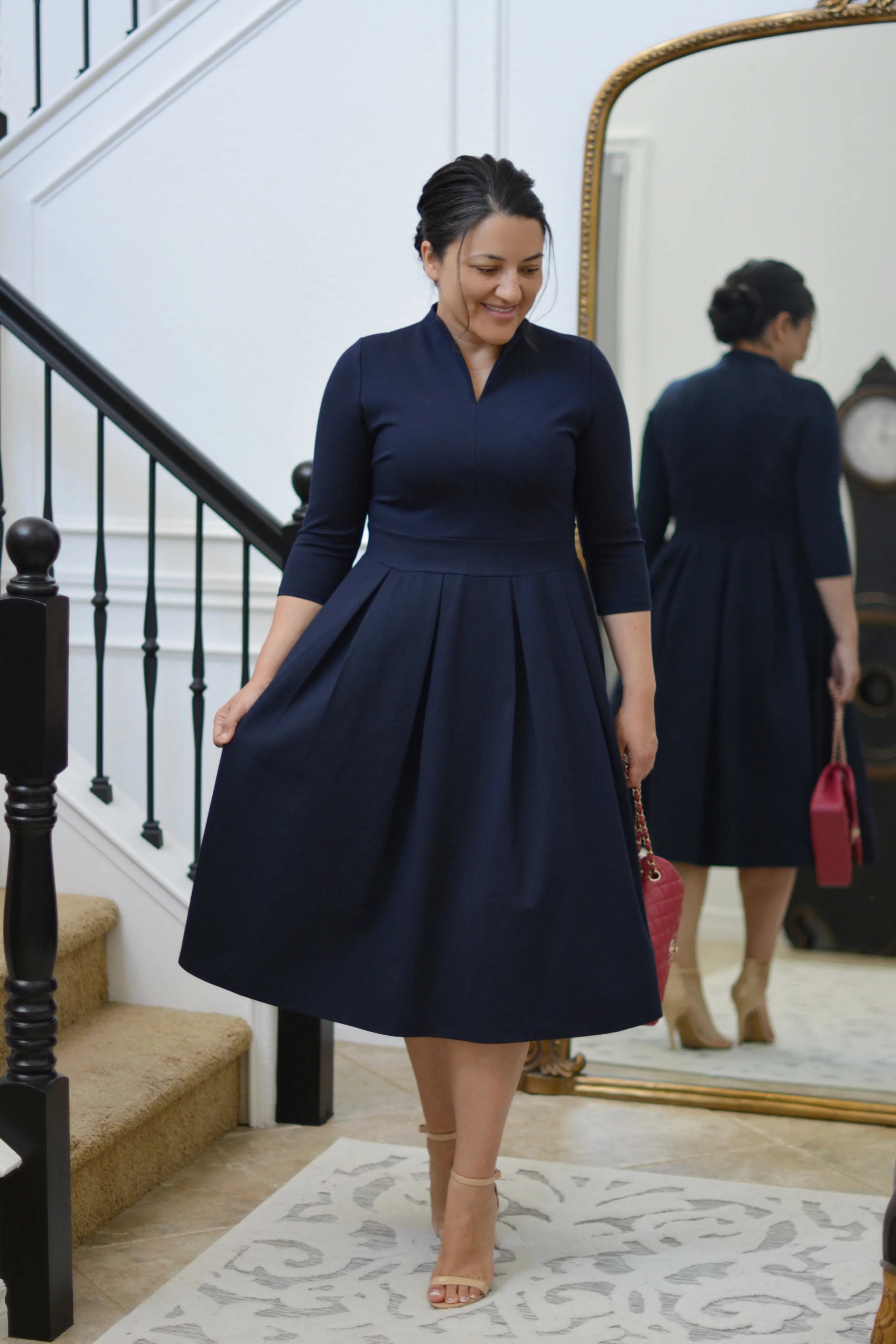 Santorini Navy Blue Dress