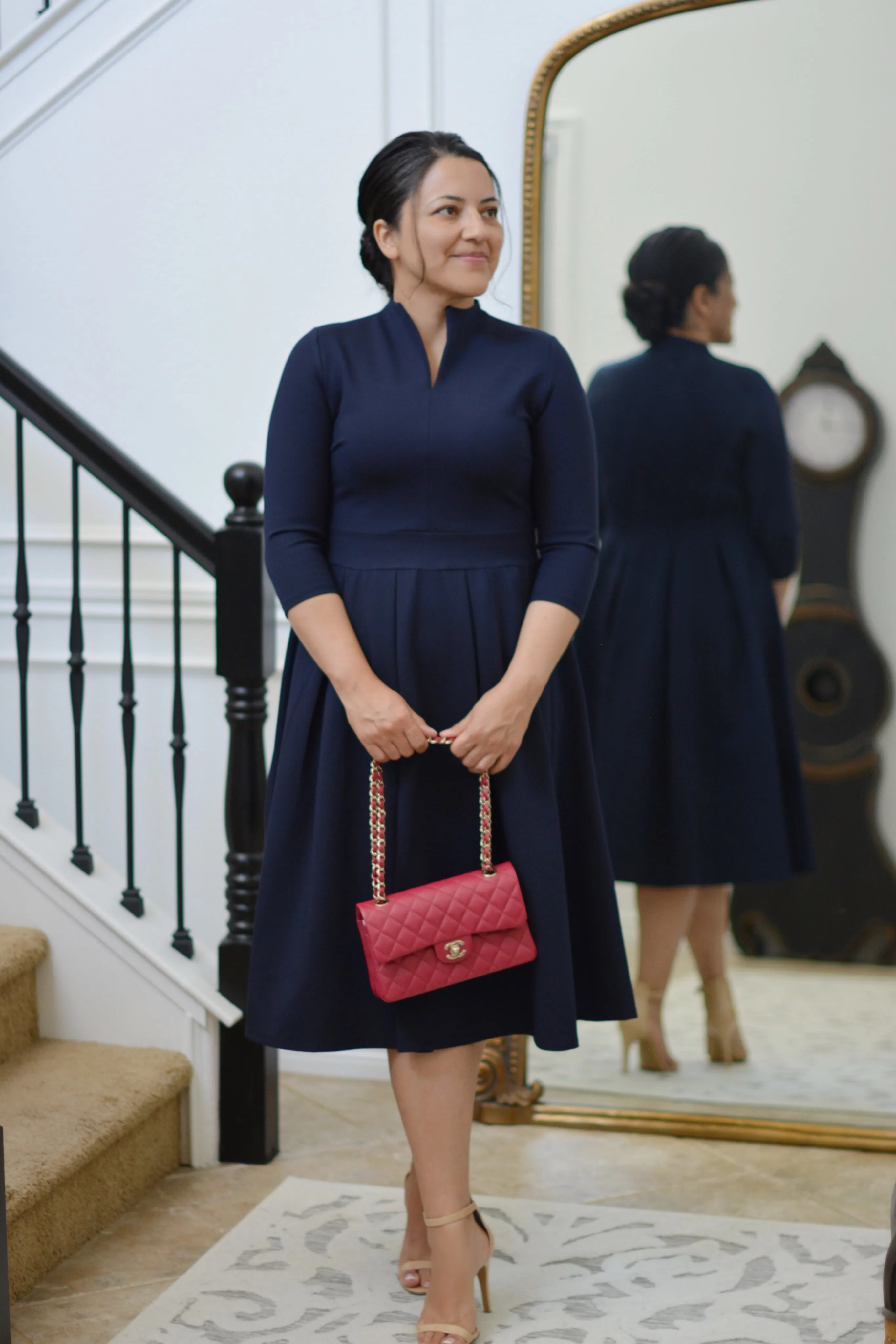 Santorini Navy Blue Dress