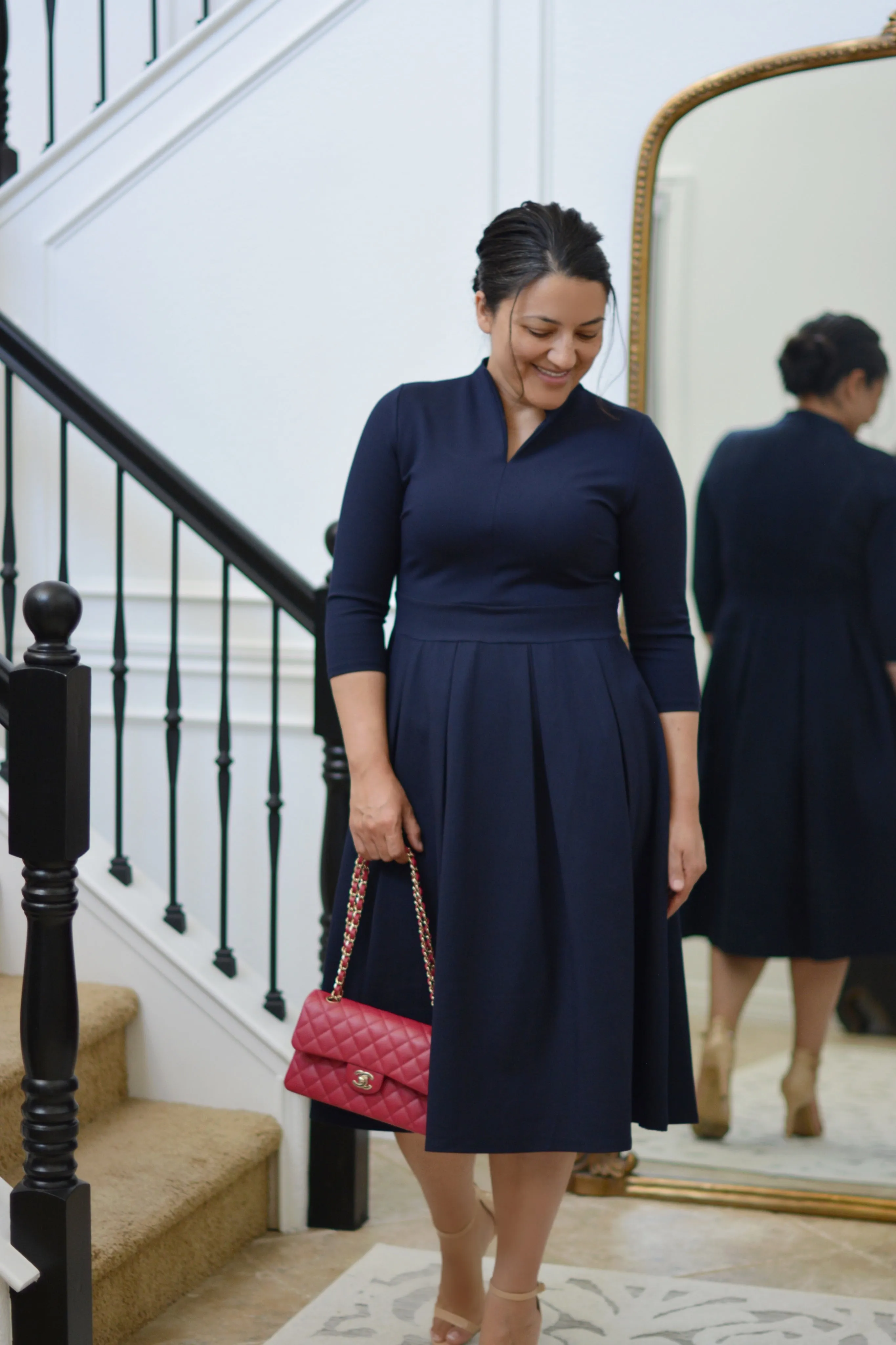 Santorini Navy Blue Dress