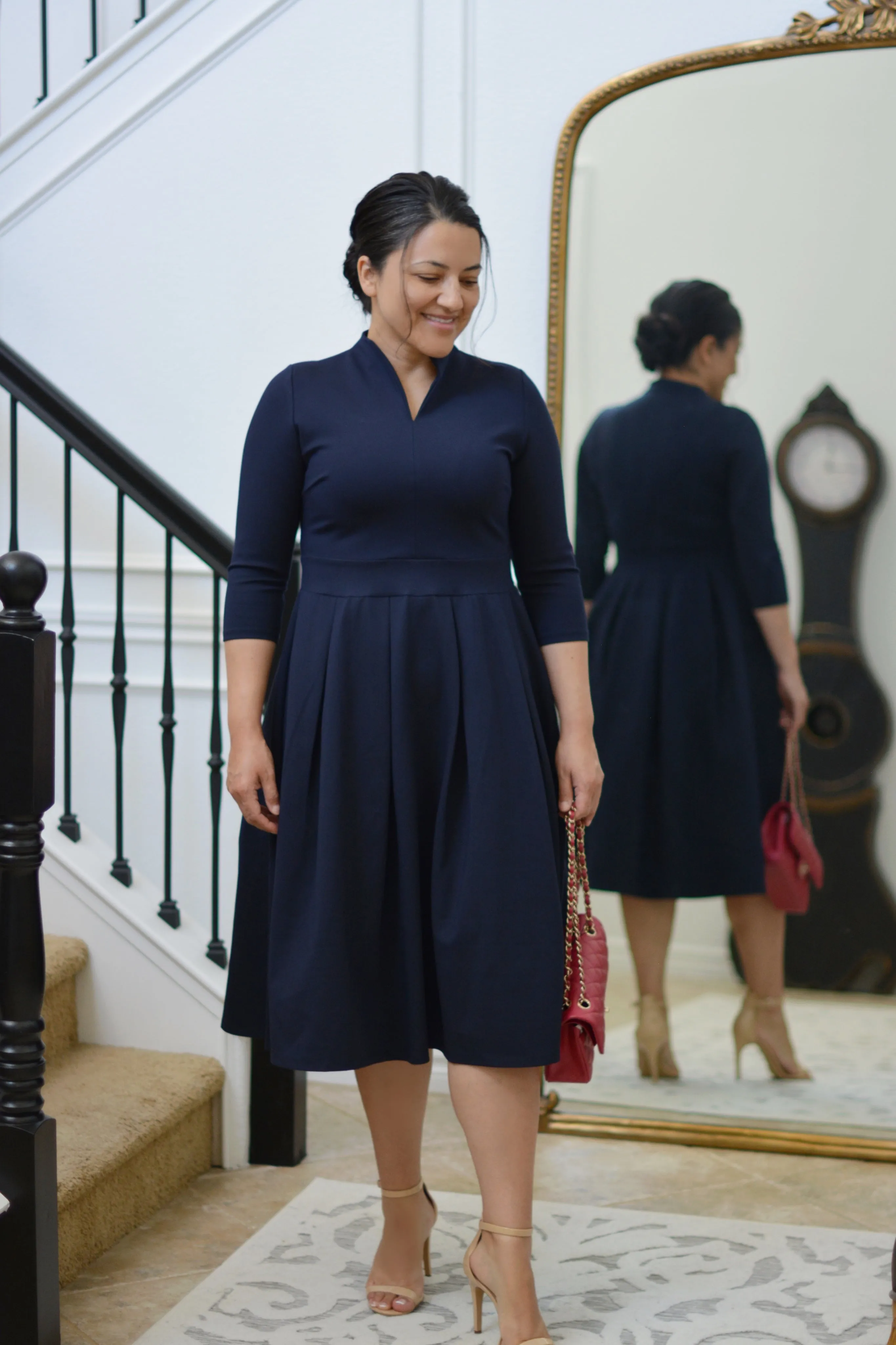 Santorini Navy Blue Dress
