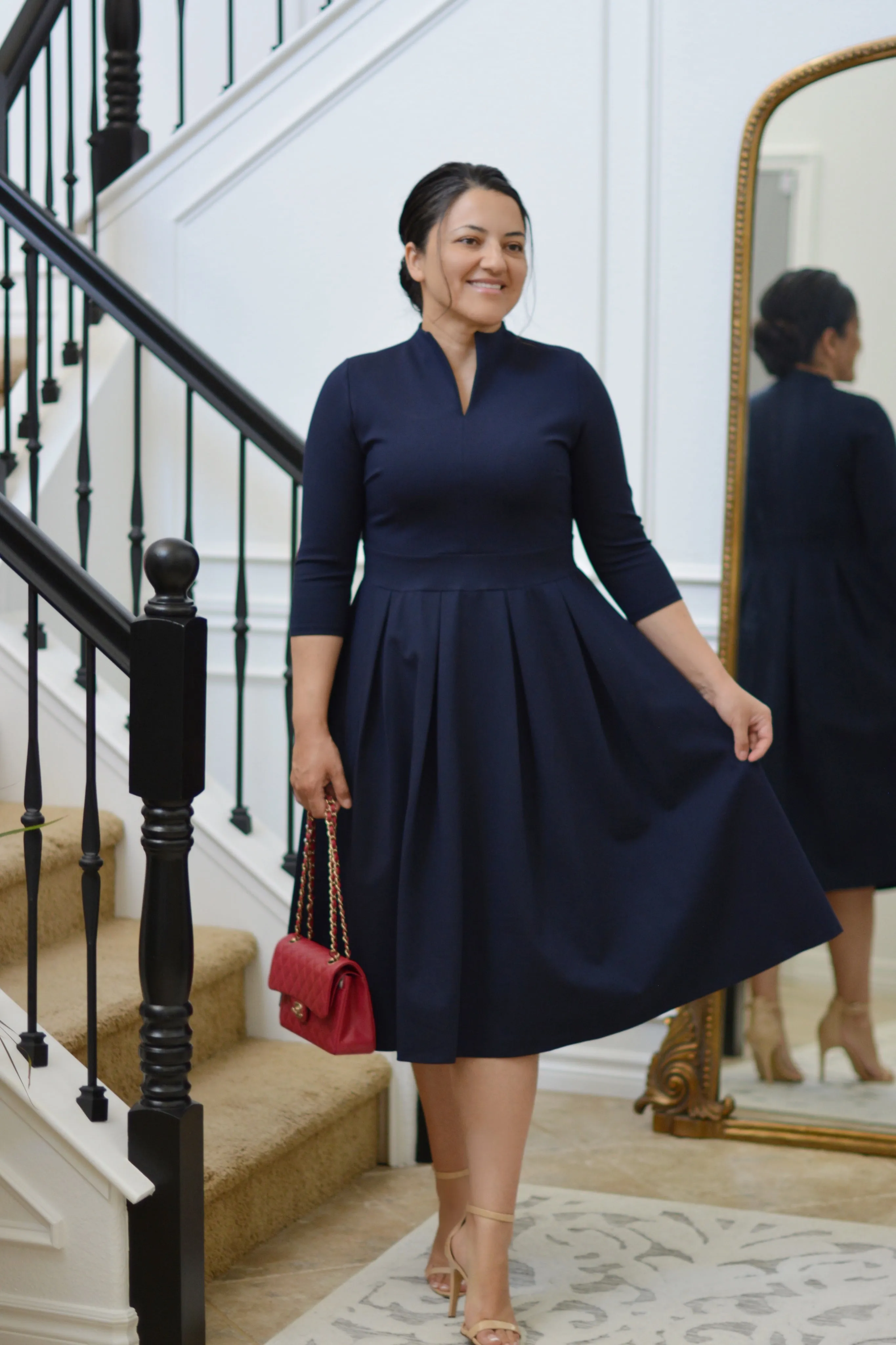Santorini Navy Blue Dress